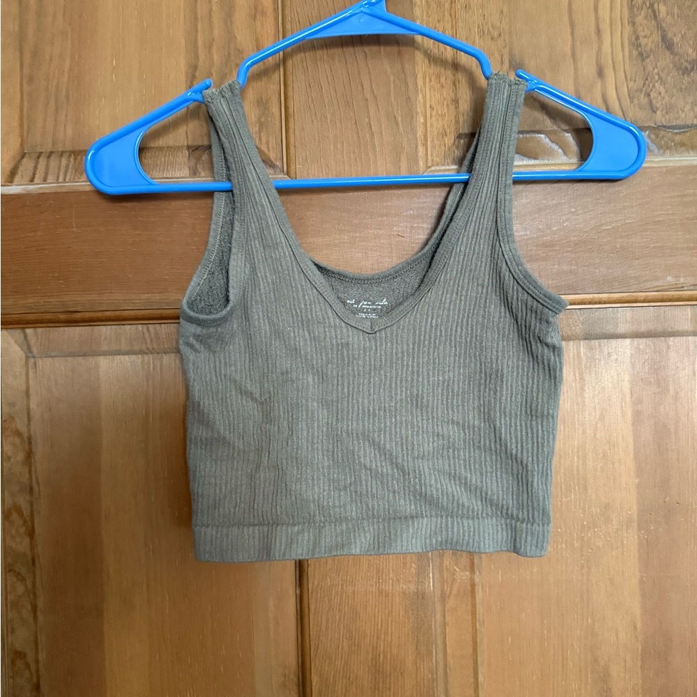olive green out from under tank top